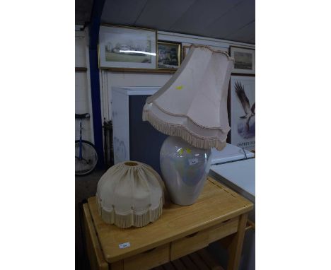 Modern lustre finish table lamp together with further shades