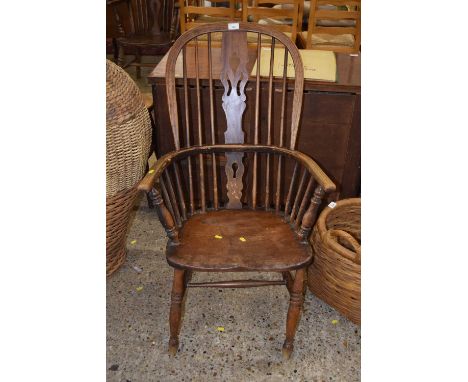 19th Century elm seated stick back Windsor type chair (a/f)