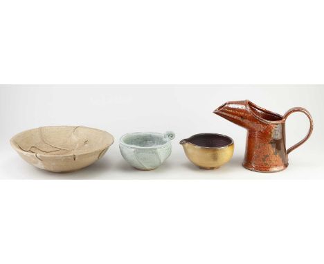 A group of studio ceramics comprising bowls by Gill McCubbin, Carlos van Reigersberg-Versluys and Leach Pottery, largest diam