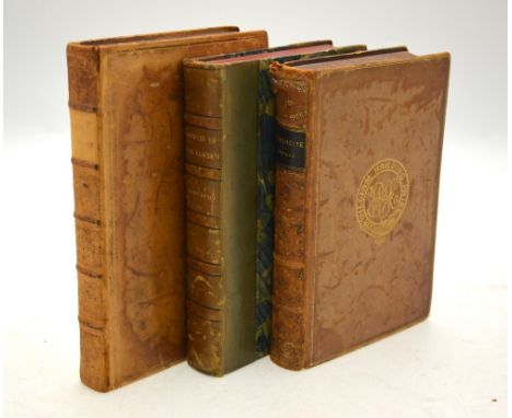 Three leather-bound volumes: Austen Leigh, J. E., A Memoir of Jane Austen, 5th, Richard Bentley & Son, London 1883, Natural H