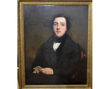 Watson-F? ARA - Portrait of a gentleman holding a letter, oil on canvas, signed lower right, 89 x 69 cm Condition Report Dama