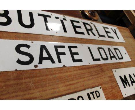 A LARGE ENAMEL SAFE LOAD SIGN