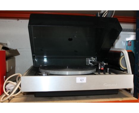 A VINTAGE GARRARD RECORD PLAYER