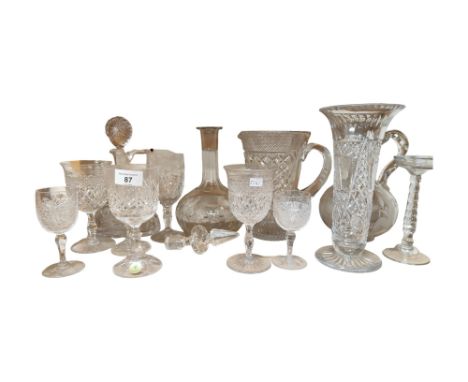 SHELF LOT CUT GLASS WARE 