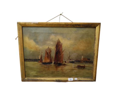 H.W.MESDAG - OIL ON CANVAS SEASCAPE 55 X 40CM