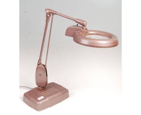 RS - No.548-704 - Illuminating Bench Magnifier - A mid 20th Century retro vintage industrial machinist workmen's engineers ma
