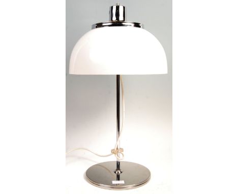 Harvey I. Guzzini - iGuzzini - Faro - A 1970's Italian retro vintage table / side lamp having twin bulbs with white plastic s