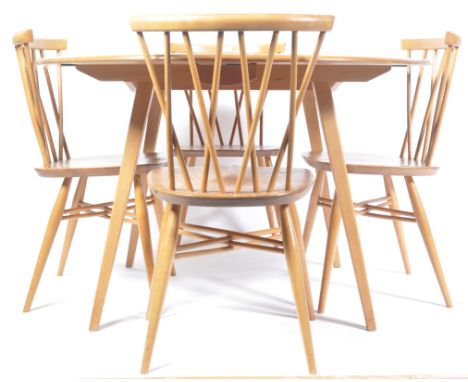 Lucian Ercolani - Ercol - Model 376 &amp; 384 - A 20th Century retro vintage blonde beech and elm dining suite comprising of 