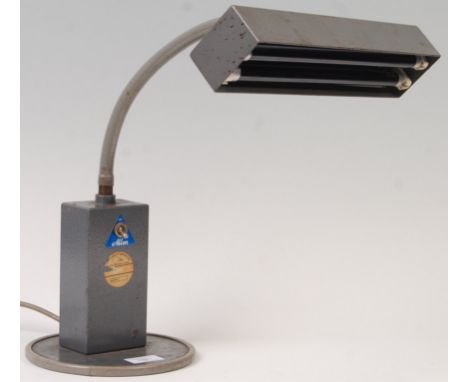 P.W. Allen &amp; Co - Type A90 - A 20th Century vintage industrial workman's engineering mechanics lamp having a wide rectang