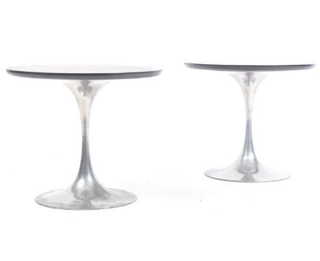 Maurice Burke - Arkana - A rare pair of 1970's retro vintage retro vintage ' tulip ' side / occasional / lamp tables having r