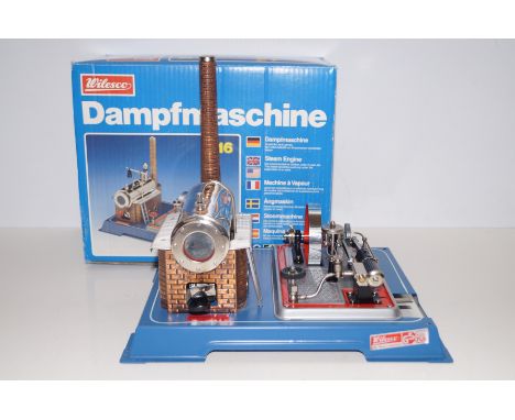 Wilesco Steam Engine, with box, accessories and certificates  