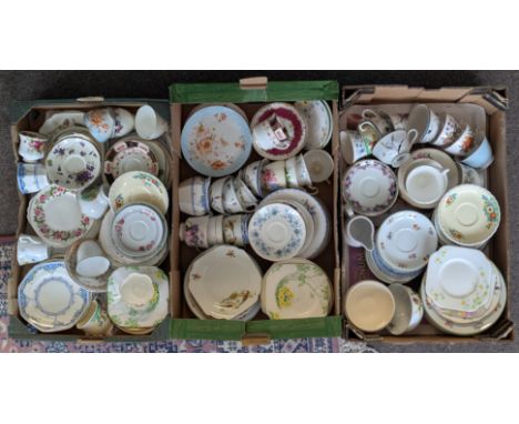 A large extensive mix and match collection of vintage 20th century porcelain bone china. Wedding pieces, tea rooms and porcel