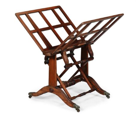 A REGENCY MAHOGANY FOLIO STAND IN THE MANNER OF GILLOWS, CIRCA 1815 110cm high, 69cm wide, 73cm deep  Condition Report:  Foli