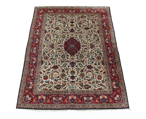 A KASHAN CARPET approximately 370 x 270cm  Condition Report:  Carpet with some minor wear overall consistent with age and use
