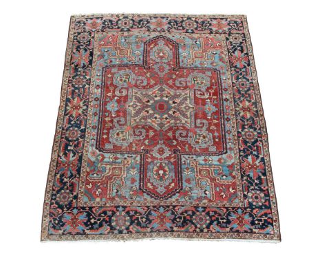 A SERAPI CARPET approximately 358 x 299cm  Condition Report:  Carpet with wear overall commensurate with age and use. patches