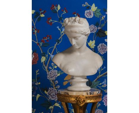 BENJAMIN EDWARD SPENCE (1823-1866), A MARBLE BUST OF VENUS  DATED 1855  Signed and inscribed Roma 1855 53.5cm high, 39cm wide