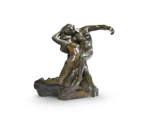AFTER RODIN, A LARGE BRONZE GROUP 'L'ÉTERNEL PRINTEMPS'  CONCEIVED 1884, CAST PROBABLY 1960 ONWARD  "Eternal Springtime", wit