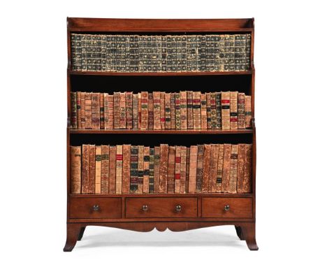 A GEORGE III MAHOGANY WATERFALL BOOKCASE CIRCA 1800 106cm high, 89cm wide, 28cm deep   Condition Report:  Marks, knocks, scra