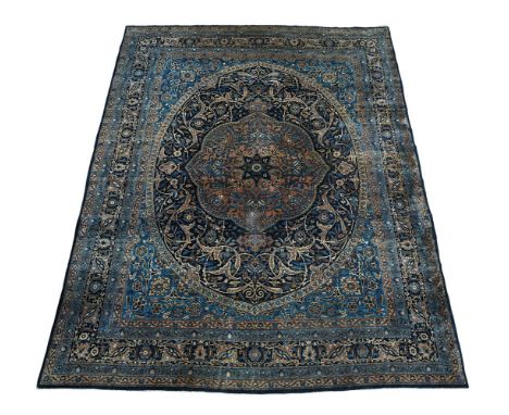 A LAVAR KIRMAN CARPET approximately 456 x 353cm   Condition Report:  Carpet with some wear overall commensurate with age and 