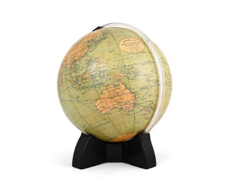 GEORAMA LTD, A 19 INCH TERRESTRIAL SHIPPER'S GLOBE  GEORGE PHILIP &amp; SON, 20TH CENTURY  The electrified illuminated lamp g