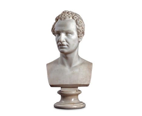 HEINRICH MAXIMILIAN IMHOF (1795/98-1869), A MARBLE PORTRAIT BUST, POSSIBLY LUDWIG I, KING OF BAVARIA DATED 1828  Signed H IMH