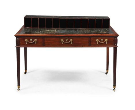 Y  A GEORGE III MAHOGANY LIBRARY MECHANICAL WRITING TABLE IN THE MANNER OF THOMAS CHIPPENDALE, CIRCA 1800 The mechanical risi