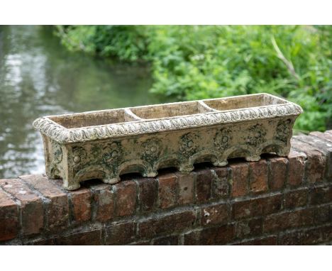 A VICTORIAN TERRACOTTA PLANTER  BY DOULTON, LAMBETH, MID 19TH CENTURY Stamped 'DOULTON, LAMBETH' 19cm high, 92cm wide, 23cm d