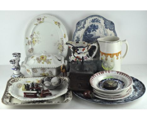 An assortment of collectables, to include ceramics, zippo's lighters, coffee grinder and much more