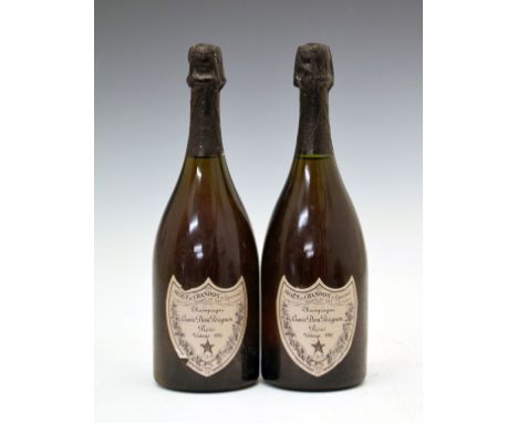Dom Pérignon Rosé Vintage 1980 Champagne, two bottles (2) Condition: Seals in good order, levels good, some scuffs and marks 