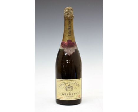 Krug &amp; Co Vintage 1949 Champagne, one bottle (1) Condition: Level good, foil seal and sticker is stained but no signs of 