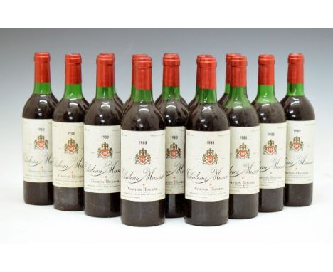 Château Musar 'Gaston Hochar' 1980 Bekaa Valley Lebanon, fourteen bottles (14) Condition: Levels and seals good, light scuffi