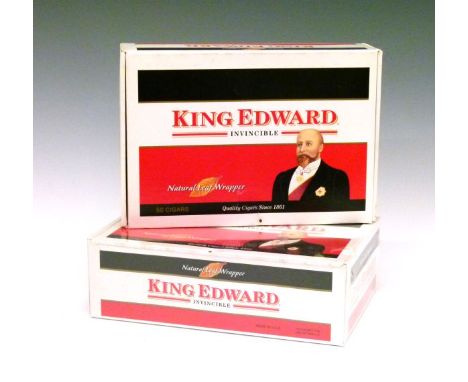 Cigars - A sealed box of fifty King Edward Invincibles, together with a part box of thirty-eight  Condition: One box is seale