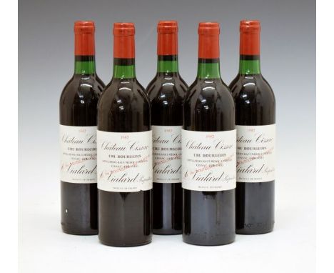Château Cissac 1982 Haut-Medoc, five bottles (5) Condition: Levels and seals good, light scuffing to labels - **General condi