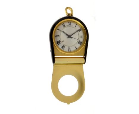 Jaeger Le Coultre alarm purse or pocket watch, circa 1969, the dial with black Roman numerals, sweep seconds, luminous hands,