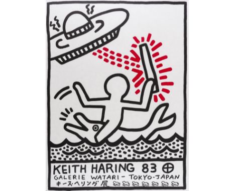 Keith Haring (1958-1990)Keith Haring 83. Galerie Watari - Tokyo-JapanOffset lithograph printed in colours, 1983, from the edi
