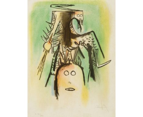 Wifredo Lam (1902-1982)UntitledLithograph printed in colours, 1973, signed and inscribed 'HC' from the edition of 30 in penci