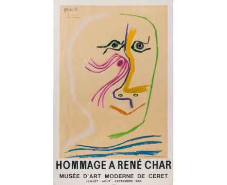 δ Pablo Picasso (1881-1973) after.Hommage à René Char (Czwiklitzer 348)Lithograph in colours, 1969, from the edition of 3000,