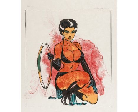 δ Allen Jones (b.1937)Kneeling Woman (Llyod 54)Offset lithograph printed in colours, 1970, signed and numbered in roman numer