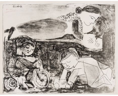 δ Pablo Picasso (1881-1973)Les Jeux et la lecture (Bloch 741; Mourlot 240)Lithograph, 1953, signed in pencil, a proof aside f