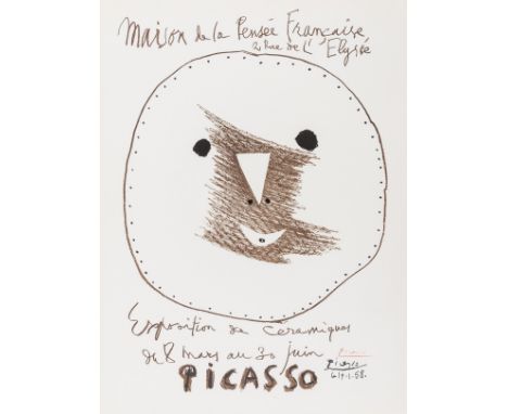 δ Pablo Picasso (1881-1973)Affiche Exposition de Céramiques (Bloch 1280)Lithograph printed in colours, signed in red crayon, 