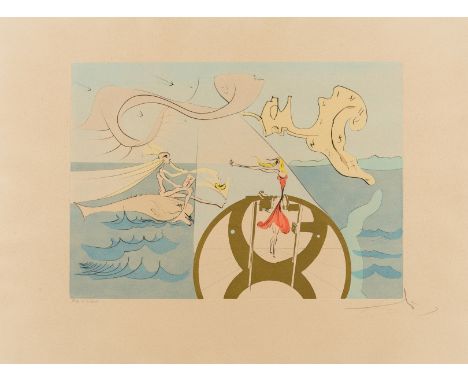 δ Salvador Dali (1904-1989)La Machine à Coudre (Field 75-8)Etching with engraving and aquatint printed in colours, 1968, sign