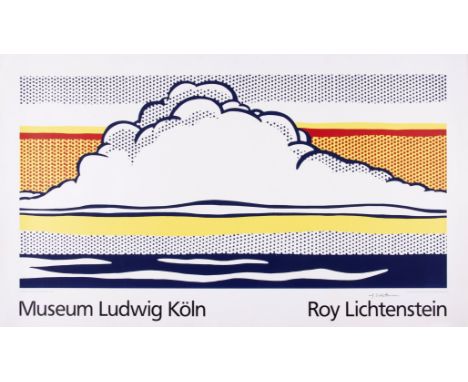 Roy Lichtenstein (1923-1997) after.Seascape. Museum Ludwig KölnOffset lithograph printed in colours, 1989, signed in black in
