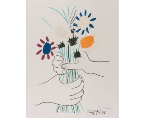 δ Pablo Picasso (1881-1973) after.Bouquet de Fleurs (See. Czwiklitzer 147)Lithograph printed in colours, a proof before text,