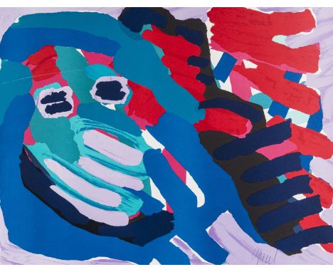 δ Karel Appel (1921-2006)Another Blue Head AgainLithograph printed in colours, 1978, signed and inscribed HC II in pencil, an