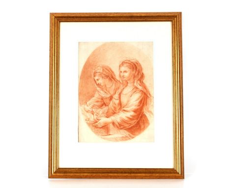 After The Old Master,&nbsp;chalk study of three women; and two other sepia Old Master style prints (3)