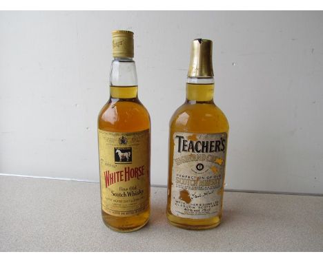 Teachers Highland Cream 75cl, White Horse Fine old scotch whisky 75cl