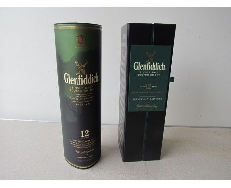 Glenfiddich Single Malt Scotch Whisky aged 12 years, 70cl, x2, both boxed 