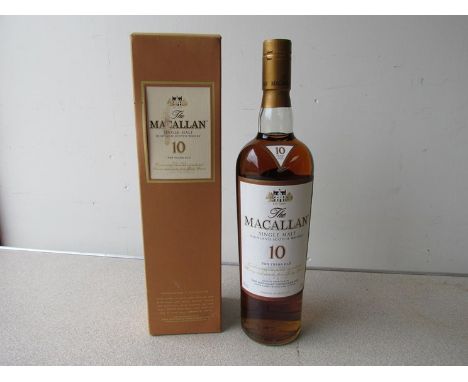 Macallan single malt scotch whisky, 10 years old, boxed