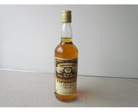Laphroaig distillery Islay Scotch Pure Malt Whisky, distilled 1968, Connoisseurs choice, 15 years old, 75cl