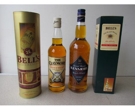 Bell's Old Scotch Whisky extra special 70cl and 75cl boxed, Kenmore Special Reserve blended Scotch Whisky, 1 Litre, The Claym